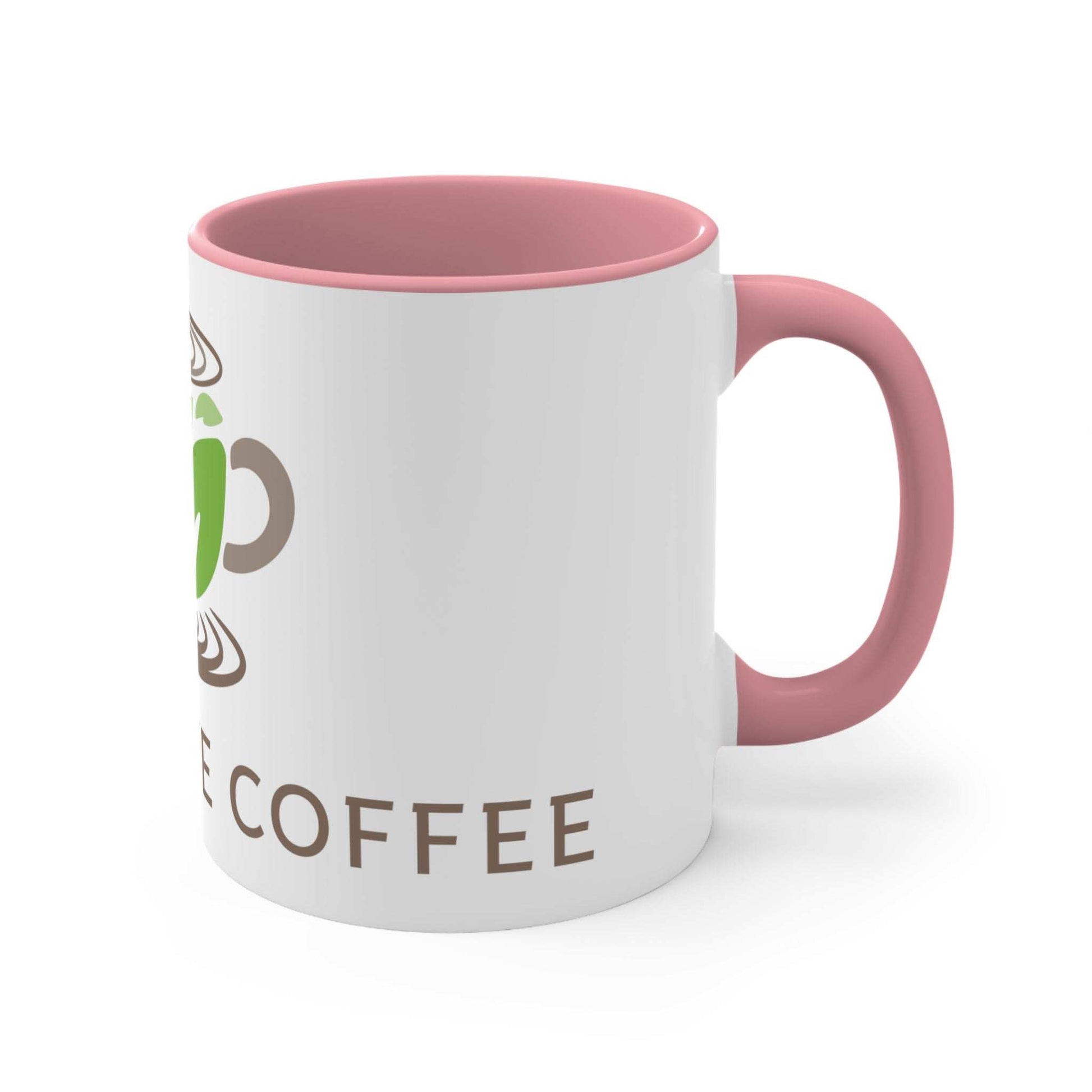 11oz  Pink Accented Marquette Coffee Logo Gift Mug 