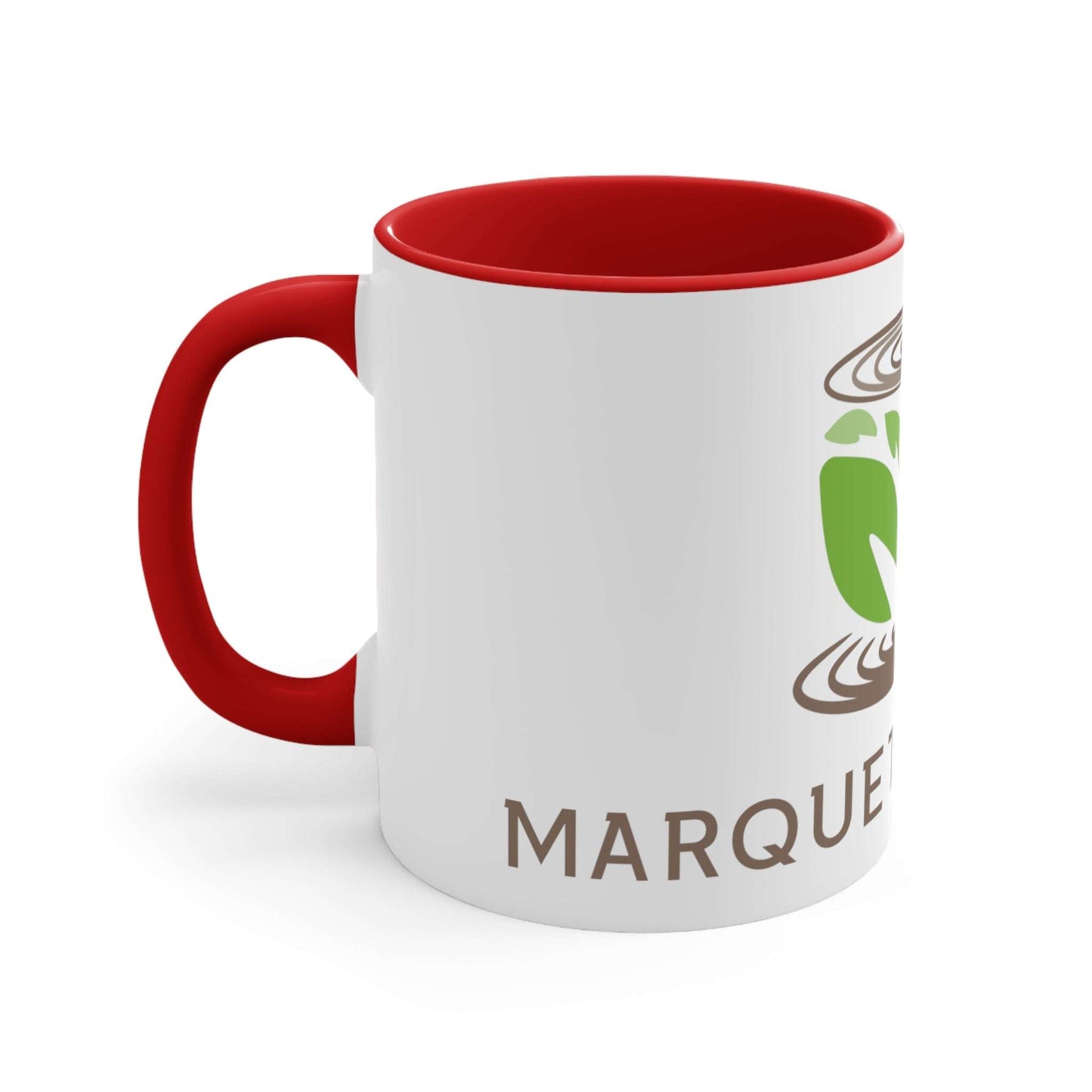 11oz  Red Accented Marquette Coffee Logo Gift Mug 