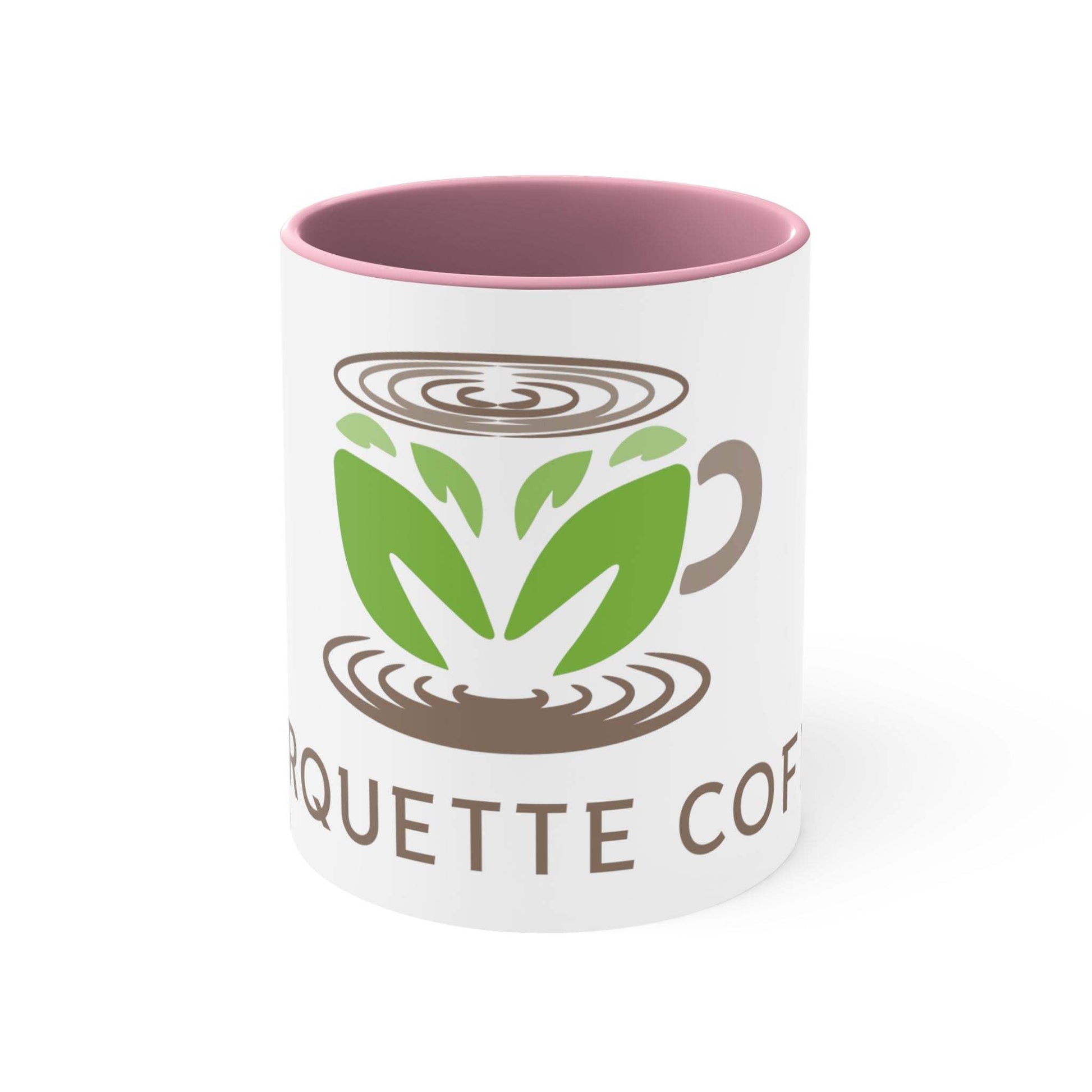 11oz  Pink Accented Marquette Coffee Logo Gift Mug