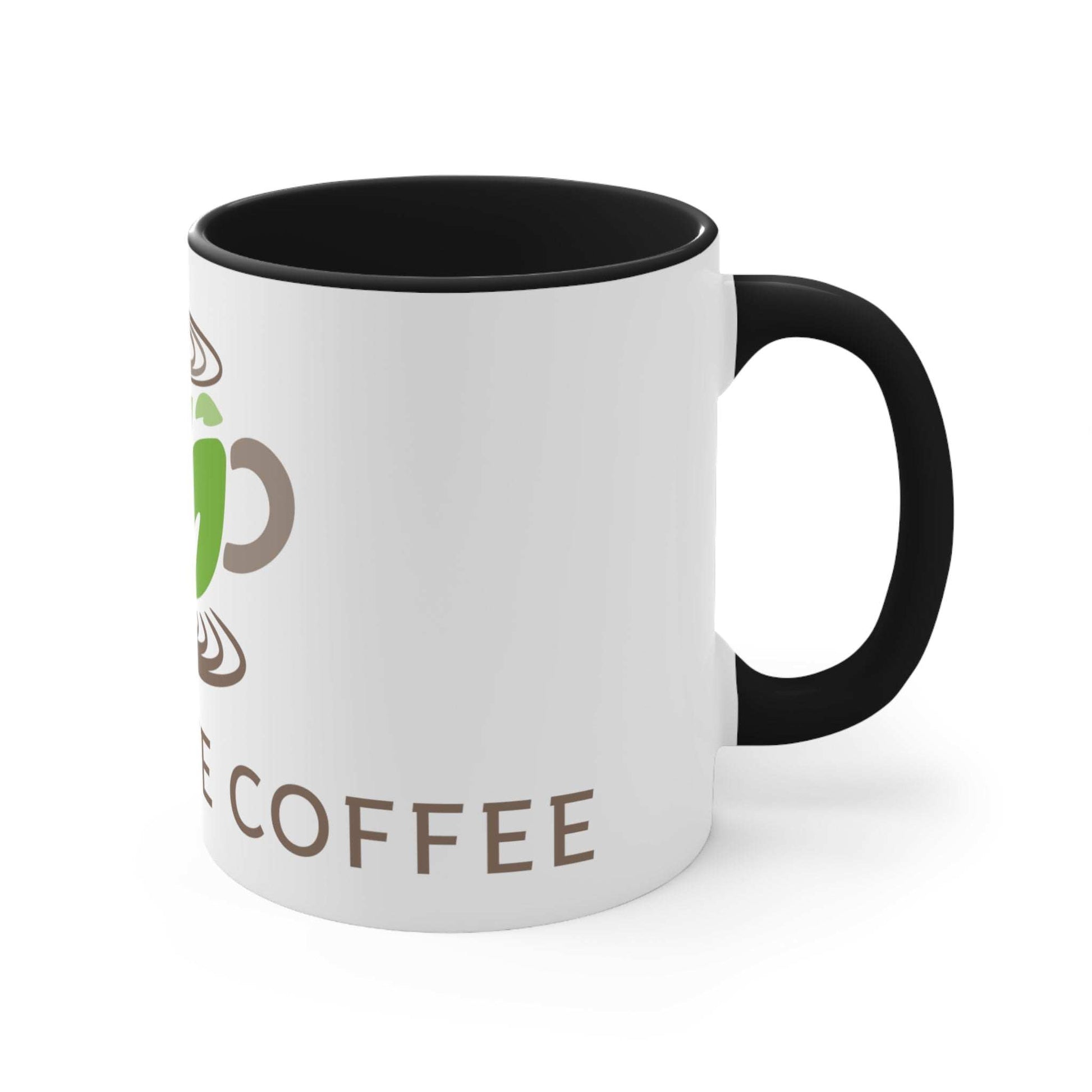 11oz  Black Accented Marquette Coffee Logo Gift Mug