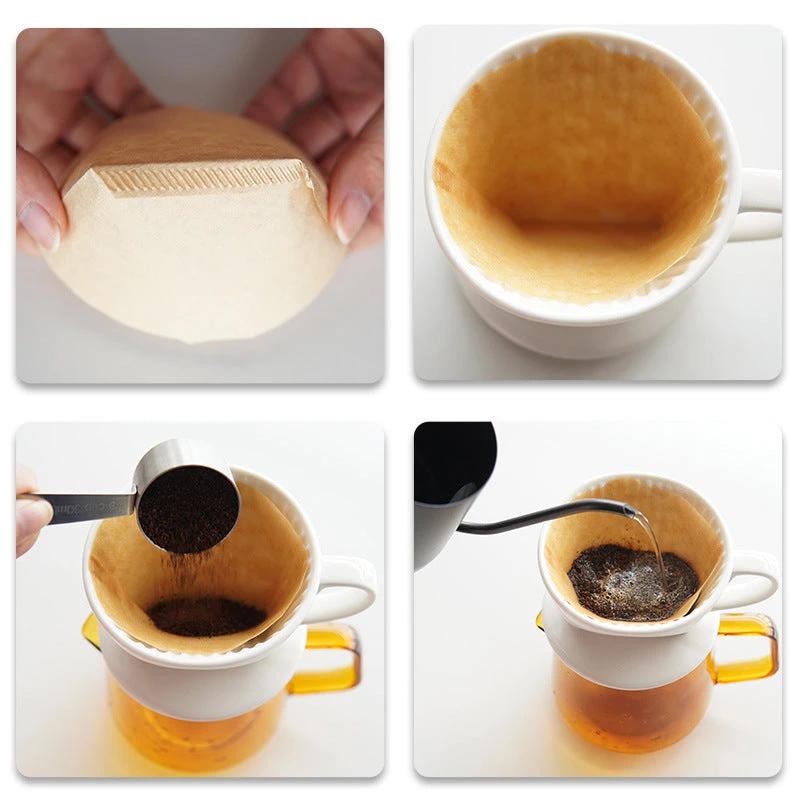 Three-hole Ceramic Pour-over Coffee Filter Cup